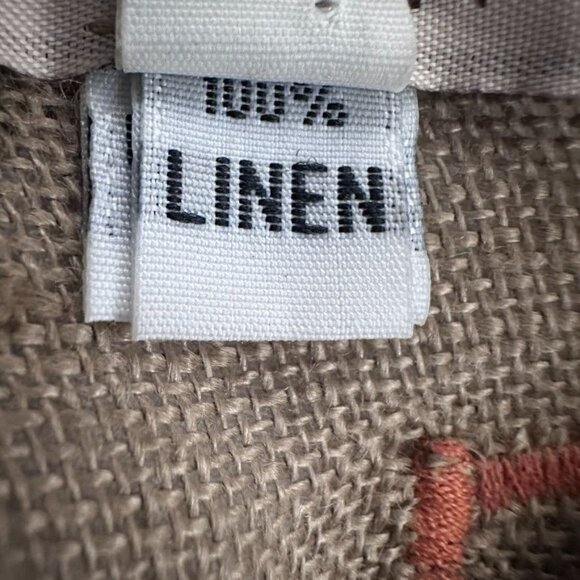 Cassowary Philadelphia XL 100% Linen Tan Embroidered Jacket Tunic Artsy Boho - Picture 7 of 9